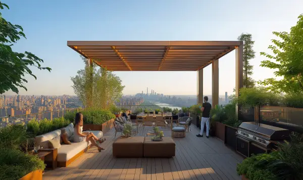 Urbanrise Sky Habitat BBQ party lounge image by Alliance Group in Miyapur, Hyderabad