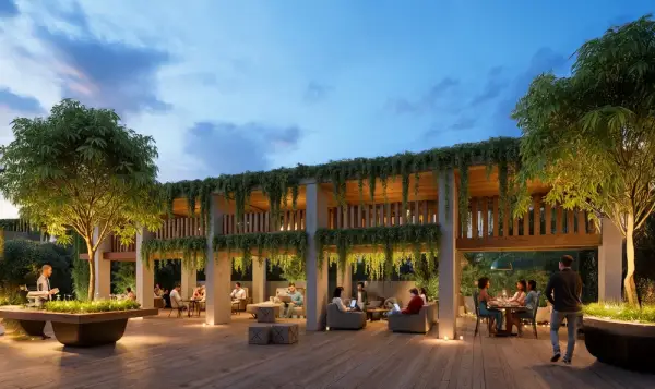 Urbanrise Sky Habitat co-working terrace space image by Alliance Group in Miyapur, Hyderabad