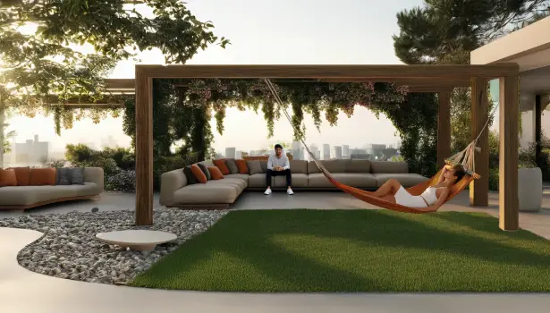 Urbanrise Sky Habitat ham rooftop amenity image by Alliance Group in Miyapur, Hyderabad