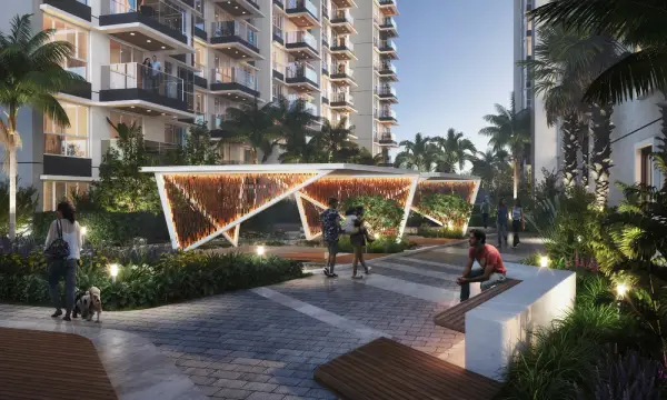 Urbanrise Sky Habitat sunken seating image by Alliance Group in Miyapur, Hyderabad